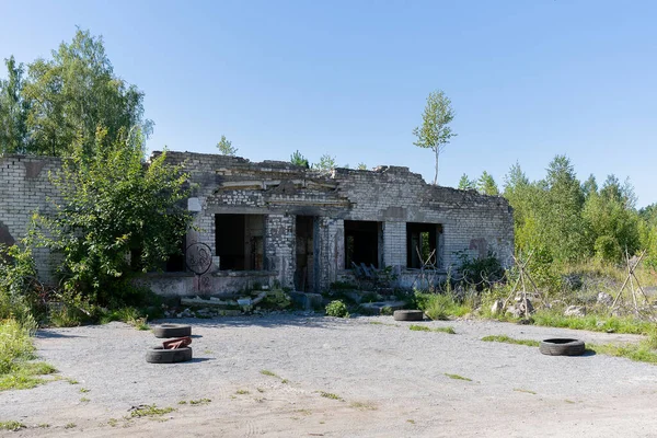 Abandoned Secret Soviet Union Military Ghost Town Irbene Latvia — ストック写真