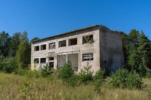 Abandoned Secret Soviet Union Military Ghost Town Irbene Latvia — Foto de Stock