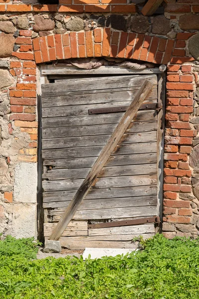 Old Door Abandoned House Old Door Design — ストック写真