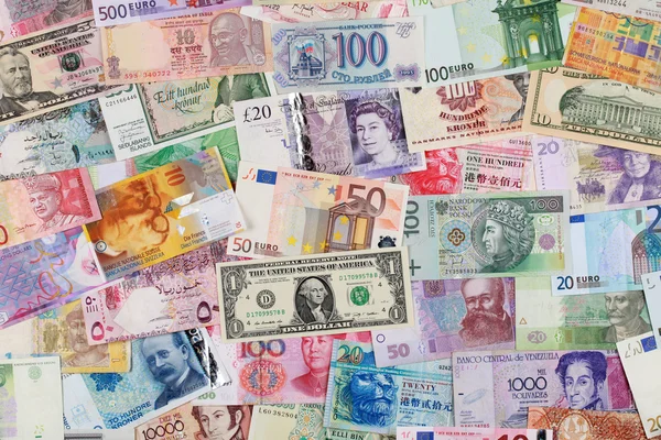 Χρήματα από όλο τον κόσμο — Φωτογραφία Αρχείου