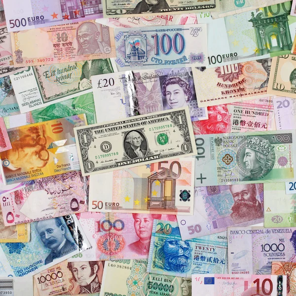 세계 각 지에서 지폐 — 스톡 사진