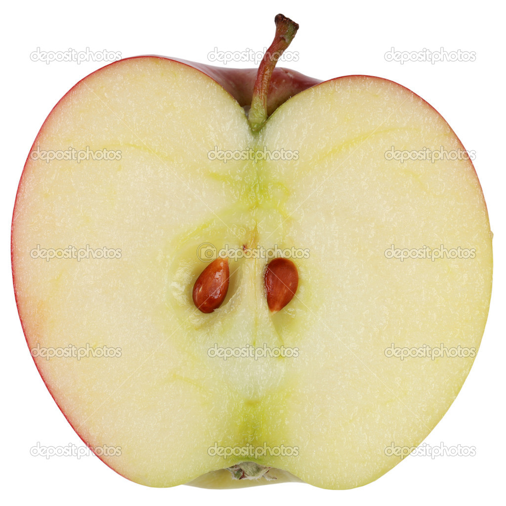 Sliced red apple