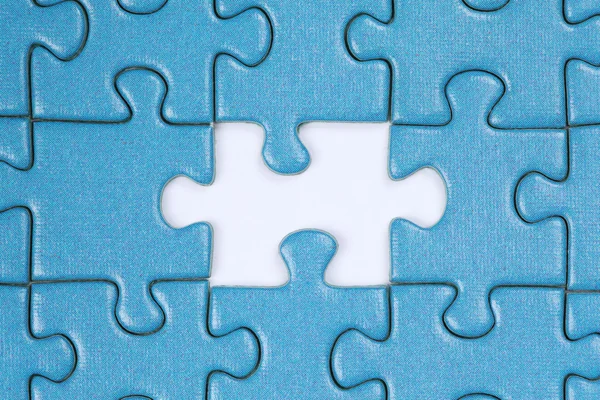 The missing piece in a puzzle — Stock Photo, Image