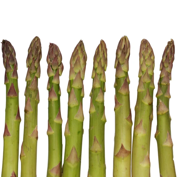 Groene asperges geïsoleerd op wit — Stockfoto