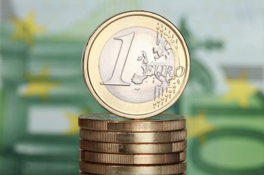 One Euro coin clipart