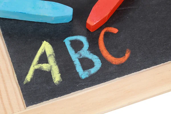 ABC σε έναν πίνακα σε ένα δημοτικό σχολείο — Φωτογραφία Αρχείου