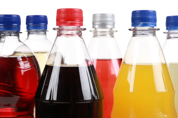 Bottles with soft drinks — Stock Photo, Image