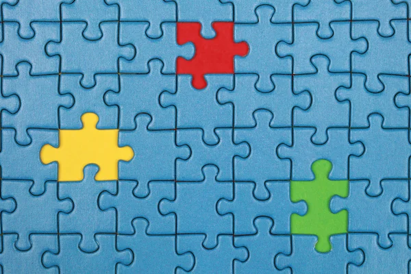 Missing pieces in a puzzle — Stock Photo, Image