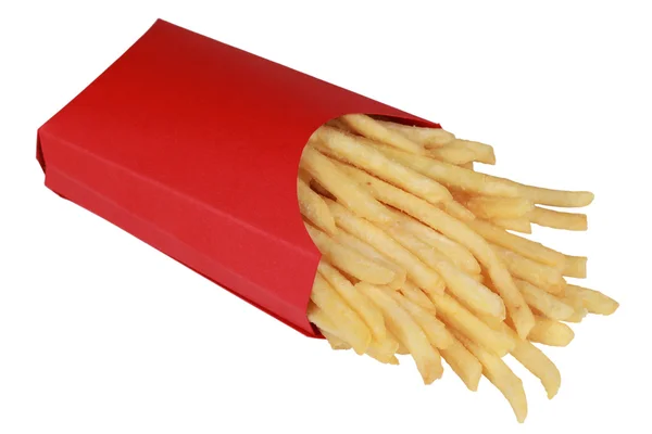 Batatas fritas em uma caixa — Fotografia de Stock
