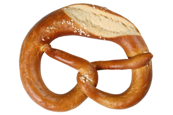 Pretzel isolado em branco — Fotografia de Stock