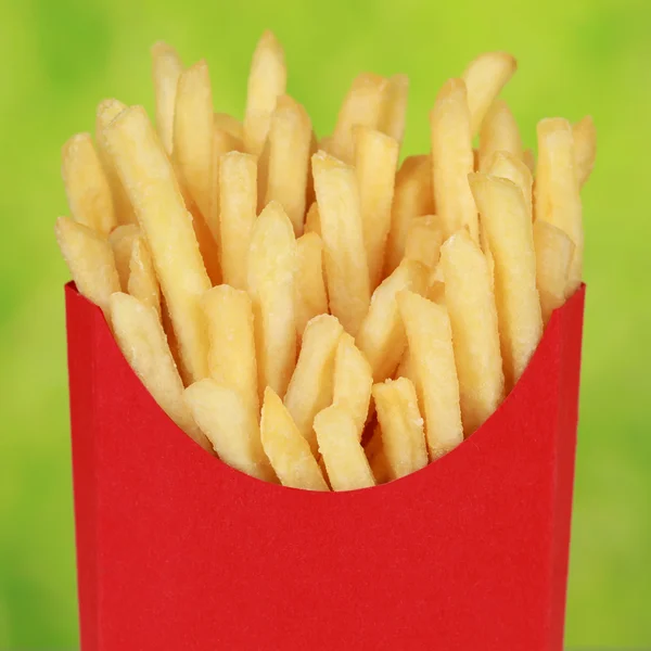 French fries in a red box — Stock Photo, Image