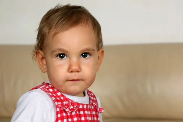 Bebé mirando con ojos enormes en la cámara —  Fotos de Stock