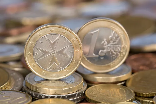 Één euro munt uit malta — Stockfoto