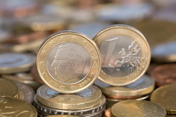Één euro munt uit België — Stockfoto