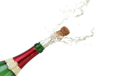new year's eve ya da parti şişeden sıçramasına şampanya