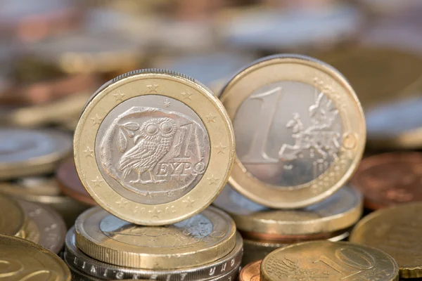 One Euro coin from Greece — Stock Photo, Image