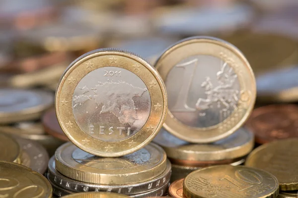 Moneta da 1 Euro dall'Estonia — Foto Stock