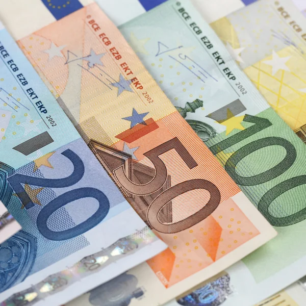 Aktuelle Euro-Banknoten — Stockfoto