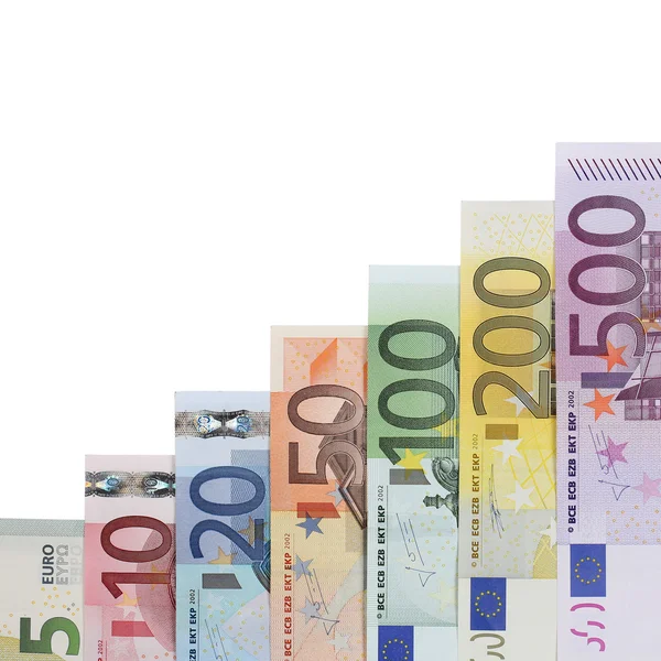 Банкноти євро графічно відобразити тему успіху — стокове фото