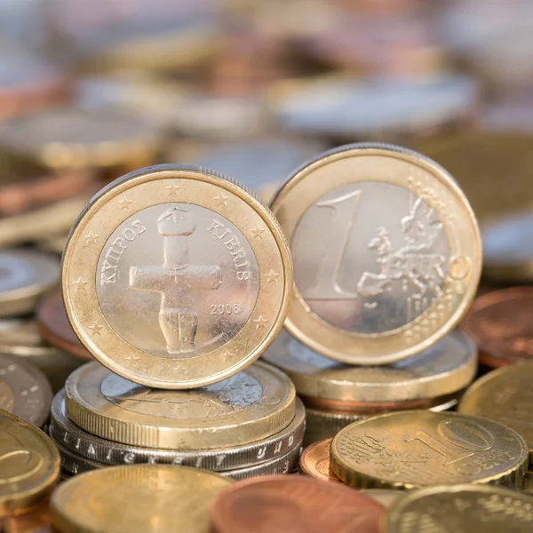 Één euro munt cyprus — Stockfoto