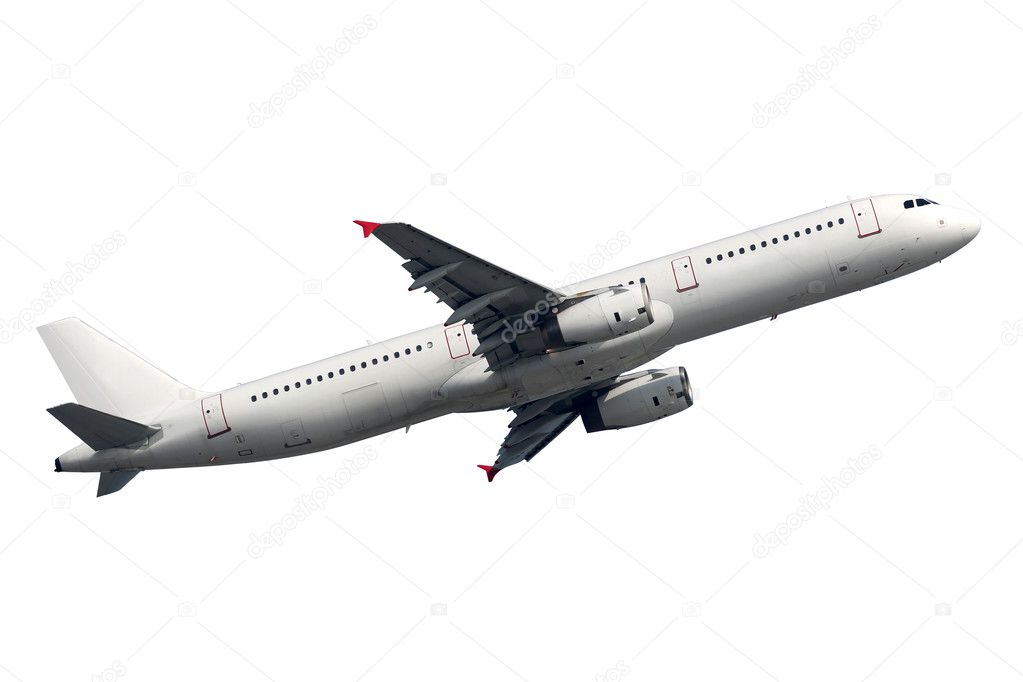 Airplane isolated on a white background
