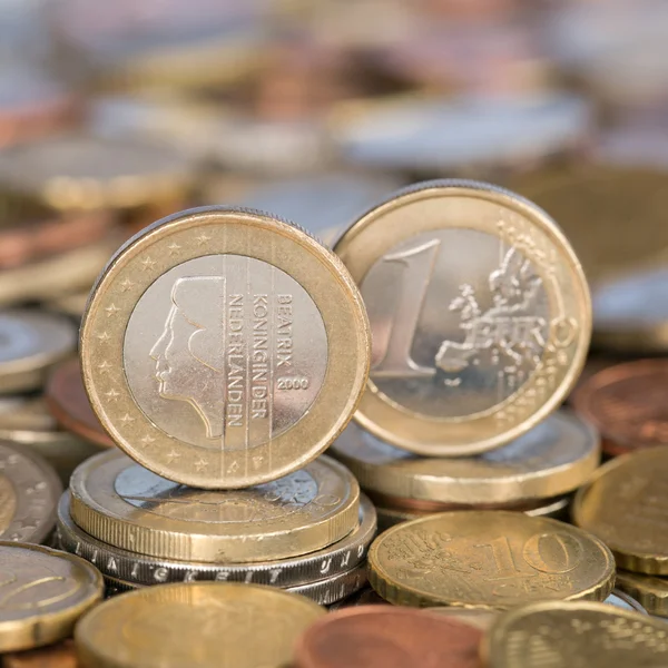 Één euro munt Nederland — Stockfoto