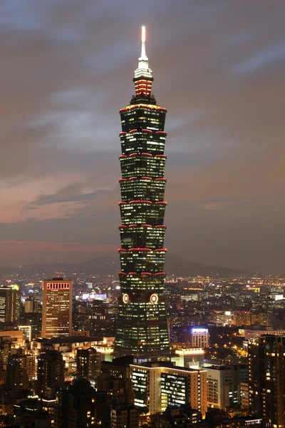 Wieżowiec Taipei 101 na Tajwanie — Zdjęcie stockowe