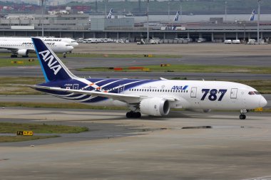 Ana tüm nippon airways boeing 787 dreamliner tokyo haneda Havalimanı