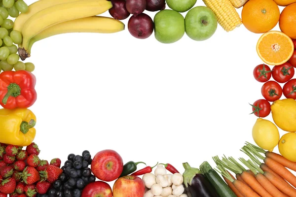 健康的吃水果和蔬菜，copyspace — 图库照片