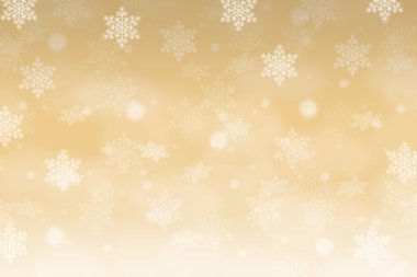 Noel arkaplan desenli kart altın duvar kağıdı kopyalanmış uzay kopyası kar taneleri