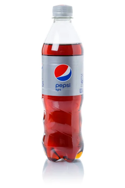 Stuttgart Németország Augusztus 2021 Pepsi Light Cola Limonádé Üdítőital Palack — Stock Fotó