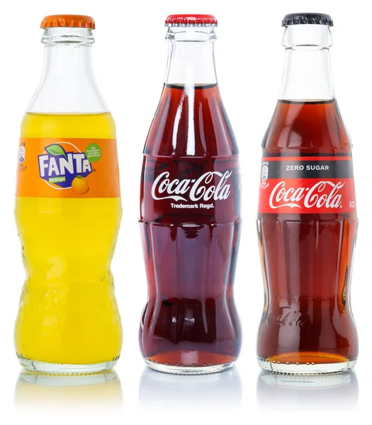 Stuttgart Németország 2021 Augusztus Coca Cola Coca Cola Fanta Termékek — Stock Fotó