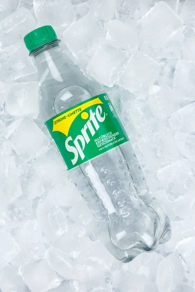 Stuttgart Németország 2021 Augusztus Sprite Limonade Soft Drink Plastic Bottle — Stock Fotó