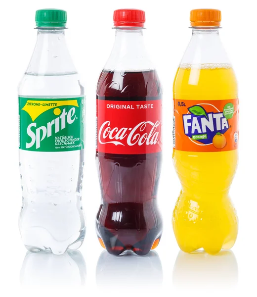 Στουτγάρδη Γερμανία Αυγούστου 2021 Προϊόντα Coca Cola Coca Cola Fanta — Φωτογραφία Αρχείου