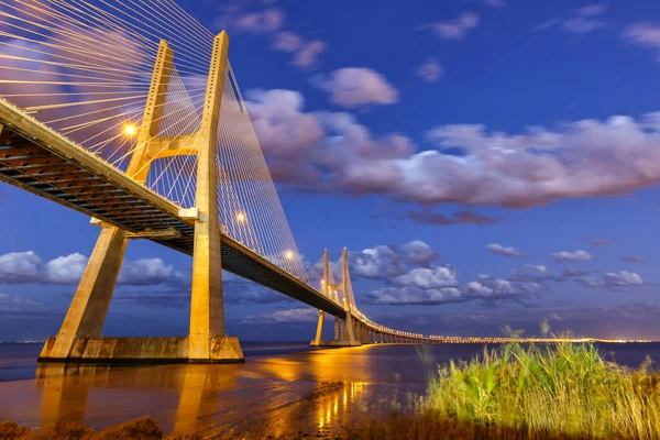 Lisbon Portugal Bridge Ponte Vasco Gama Tejo River Town Travel — Stock Photo, Image