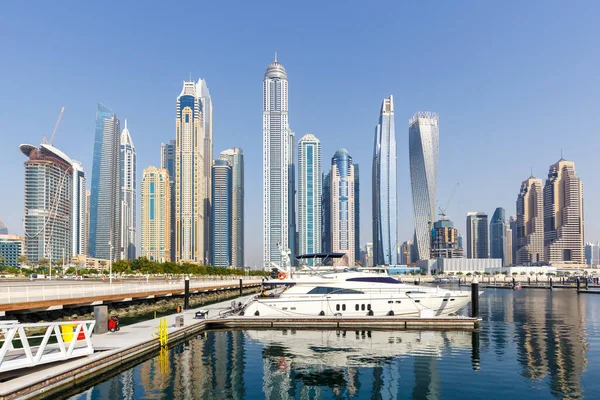 Dubai Marina Harbour Skyline Arquitetura Riqueza Viagem Luxo Emirados Árabes — Fotografia de Stock