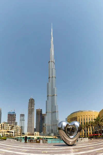 Dubai Burj Khalifa Kalifa Skyscraper Building Skyline Architecture Portrait Format — Stock Photo, Image