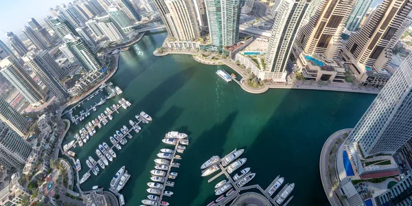 Dubai Marina Porto Lusso Viaggi Ricchezza Con Barche Yacht Emirati — Foto Stock