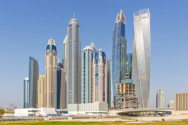 Dubai Marina Harbour Skyline Arquitetura Riqueza Luxo Viagens Emirados Árabes — Fotografia de Stock