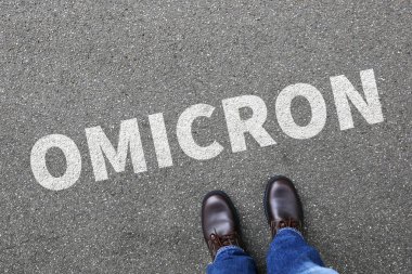 Omicron Varyasyonu Omikron Coronavirüs Corona Virüsü COVID-19 Covid 19 konsepti