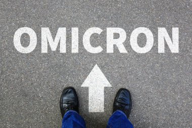 Omicron Varyasyonu Omikron Coronavirüs Corona Virüsü COVID-19 Covid 19 konsepti