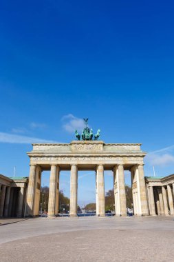 Almanya 'da Berlin Brandenburger Tor Gate kopyalanmış uzay fotokopi alanı biçimlendirme görüşü