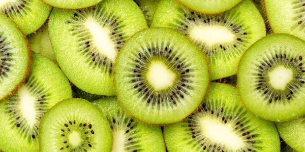 Kiwi Frutas Kiwis Frutas Panorama Fundo Cima Fresco — Fotografia de Stock