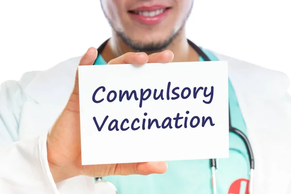 Obowiązkowe Szczepienia Przeciwko Wirusowi Korony Szczepionkowej Covid Covid Doctor Disease — Zdjęcie stockowe