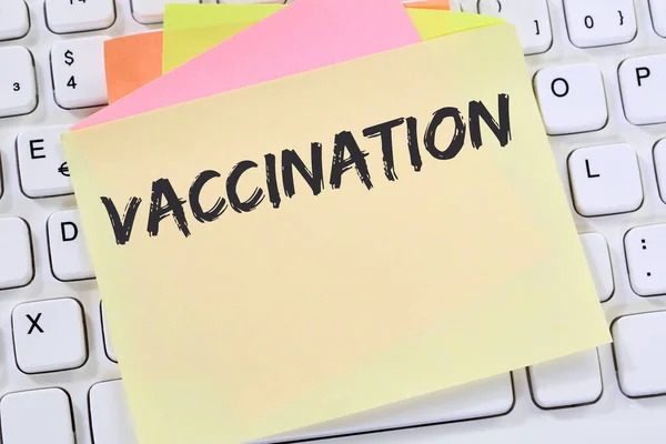 Vaccinatie Coronavirus Vaccin Corona Virus Covid Covid Nota Papier Concept — Stockfoto