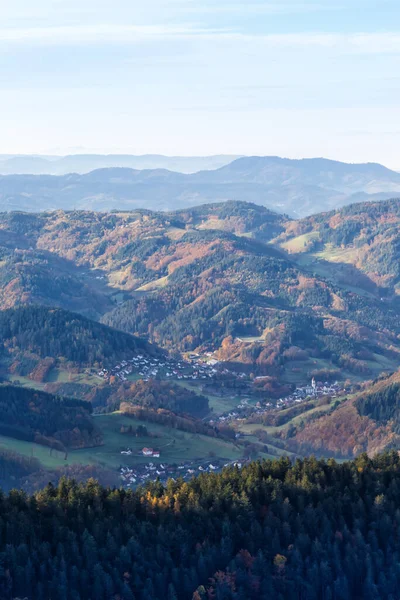 Seebach Nas Montanhas Floresta Negra Paisagem Natureza Outono Outono Formato — Fotografia de Stock