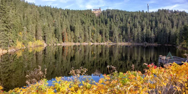 Mummelsee Lake Mountain Hornisgrinde Seebach Black Forest Landscape Nature Autumn — Stock Photo, Image