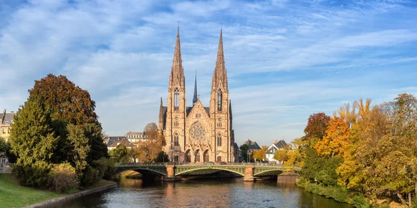 Церковь Святого Павла Реке Iii Панорама Эльзас Страсбурге Франция — стоковое фото