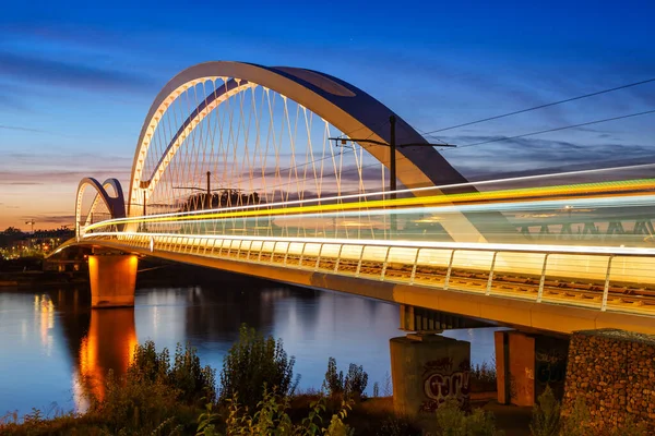 Beatus Rhenanus Pont Pour Tramways Sur Rhin Entre Kehl Strasbourg — Photo