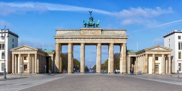 Berlin Brandenburger Tor Gate Německu Panorama Pohled — Stock fotografie